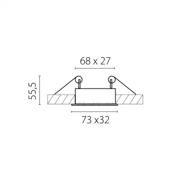Встраиваемый светодиодный светильник Guarda 7X3X6 CM
