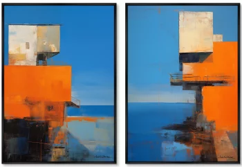 Набор из двух постеров на холсте And the sea is so close 75X105 / 75X105 CM