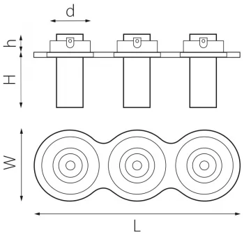 Встраиваемый светильник Intero 25X9X8 CM