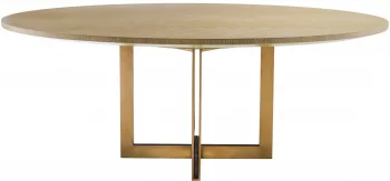 Обеденный стол с белёным дубовым шпоном Melchior Oval 200X120X76 CM