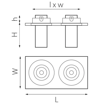 Встраиваемый светильник Intero 17X9X8 CM