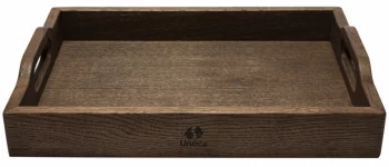 Поднос дубовый с ручками 42X30X6 CM