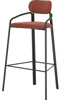 Стул барный Ror 62X51X97 CM тёмно-красный