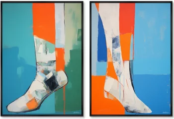 Набор из двух постеров на холсте The Shoes 75X105 / 75X105 CM