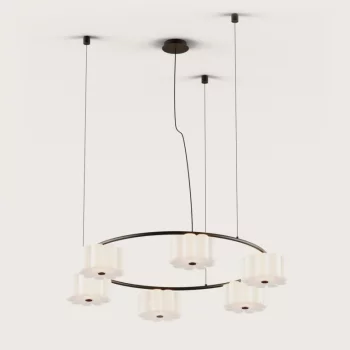 Люстра Flow 6L черный металл 80X80X300 CM