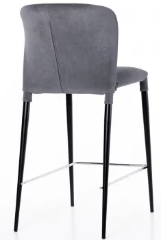 Стул полубарный Albert 44X55X99 CM светло-серый