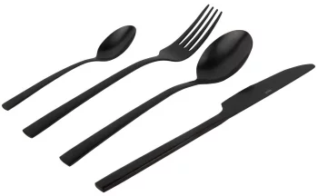 Набор из 24 столовых предметов Vintage Black Inox