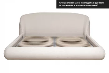 Кровать Palazzo 180 без механизма подъёма шенилл экрю Natur Ecru 215X240X90 CM