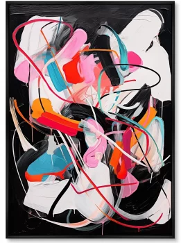 Постер на холсте Color run on the spot 75X105 CM