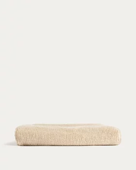 Бежевое жаккардовое банное полотенце из 100% хлопка Olvira 70X140 CM