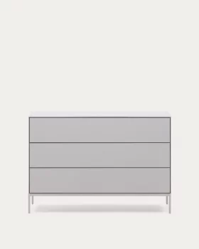 Комод с 3 ящиками Vedrana из лакированного МДФ белого цвета 110X75 CM