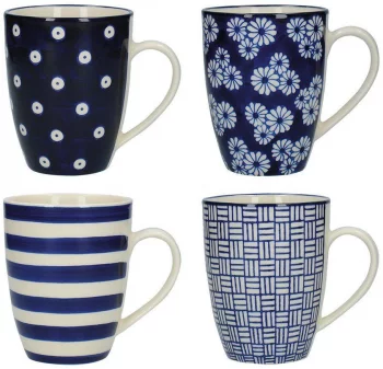 Набор четыре кружки London Pottery Out Of The Blue 280 ml