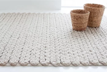 Шерстяной ковёр ручной работы Trenzas 240X170 CM бежевый
