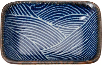 Тарелка Seigaiha Blue 10X7 CM