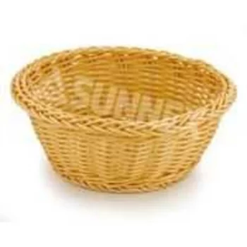 Корзина для хлеба d18,5 см h7,5 см плетеная ротанг бежевая SUNNEX