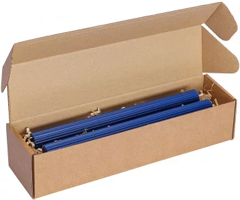 Набор из двух свечей Edge 2X2X25 / 2X2X25 CM синего цвета
