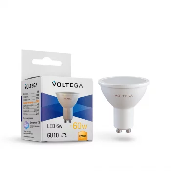Светодиодная лампа-софит Voltega Simple GU10 6Вт 2700K