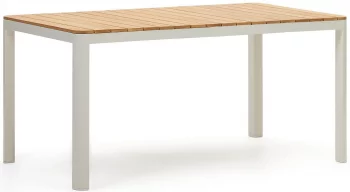Уличный стол из алюминия и тика Bona 163X90X76 CM