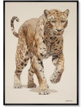 Постер на холсте Leopards Hunt 75X105 CM