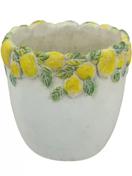 Декоративное кашпо с лимонами 19.5X19.5X19 CM