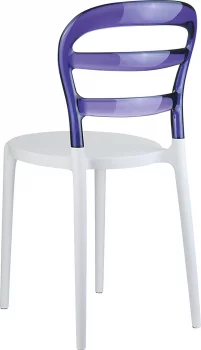 Стул пластиковый Miss Bibi 42X50X85 CM бело-фиолетовый
