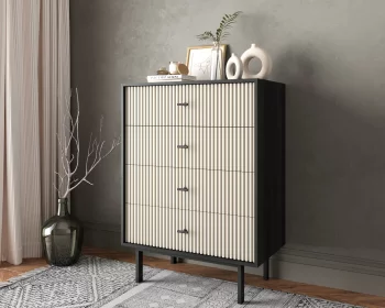 Комод вертикальный с четырьмя ящиками Emerson 80X45X110 CM