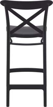 Стул пластиковый полубарный Cross Bar 45X50X96 CM чёрный
