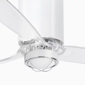 Потолочный вентилятор со светодиодной подсветкой Mini Tube Fan белый/прозрачный 128 CM