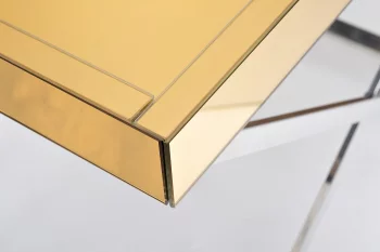 Сервировочный стол зеркальный золото хром 80X55X67 CM