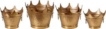 Комплект из четырёх кашпо Crown 30X28X25 / 25X25X22 / 24X24X19 / 21X18X16 CM