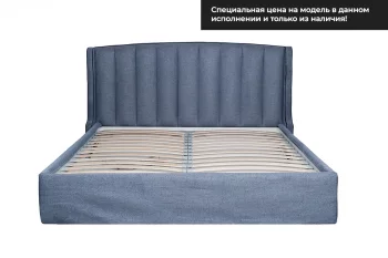 Кровать Odry с подъемным механизмом, шенилл, синий Natur Sin 206X220X120 CM