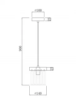 Подвесной светильник Modern Вдохновение/Evoke FR5330PL-01BZ 14X14X90 CM
