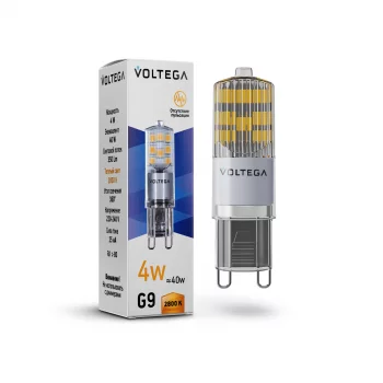 Светодиодная лампа Voltega Simple капсула G9 4Вт 2800K