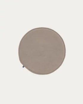 Круглая бархатная подушка на стул Rimca, тауп 33X33X3 CM