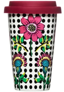 Стакан фарфоровый с крышкой Coffee & More 250 ml