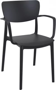 Стул пластиковый Lisa 53X54X82 CM чёрный