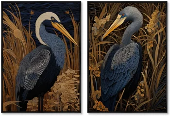 Набор из двух постеров на холсте The Birds 75X105 / 75X105 CM