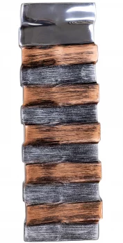 Ваза металлическая STRIPES 12X12X41 CM