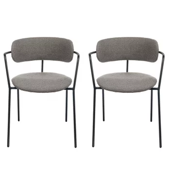 Комплект из 2 стульев Ant букле серый 56X55X75 CM