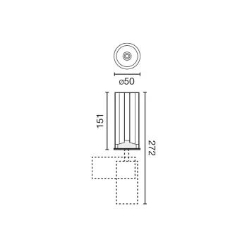 Встраиваемый спот Fost PULLDOWN белый 15W 12° 2700K CRI90 Casambi