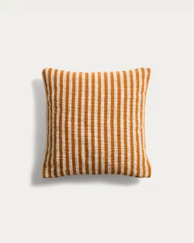 Наволочка на подушку Dirome из переработанного ПЭТ оранжевая в полоску 45X45 CM
