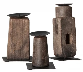 Набор из трёх подсвечников Zwaia 10X10X23 / 10X10X20 / 10X10X 18 CM