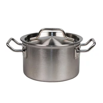 Кастрюля  1,3 л, 14*8,5 см с крышкой нерж. ИНДУКЦИЯ P.L. Proff Cuisine 