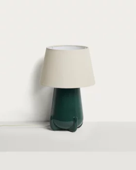 Настольная лампа Odra из зеленой керамики с глянцевым покрытием 30X30X45.5 CM