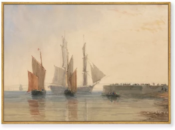 Постер на холсте Entrance to Calais Harbour 105X75 CM