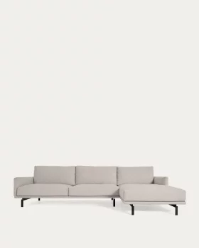 Угловой диван Galene на 4 места с правым шезлонгом, бежевый 314X166X94 CM