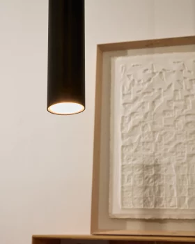 Потолочный светильник Andia из алюминия с черной окрашенной отделкой 10X10X280 CM