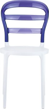 Стул пластиковый Miss Bibi 42X50X85 CM бело-фиолетовый