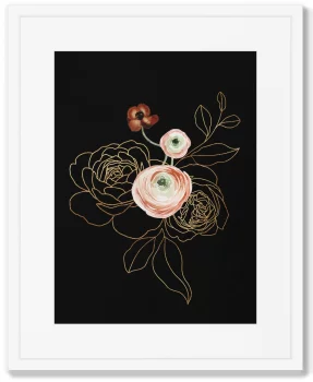 Тетраптих Golden flowers 42X52 / 42X52 / 42X52 / 42X52 CM