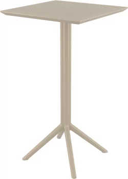 Стол пластиковый барный Sky Folding Bar 60X60X108 CM бежевый